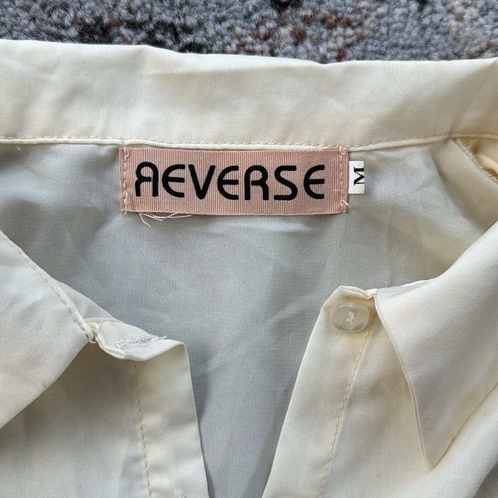 Reverse Tie Front Button Down Sleeveless Floral D… - image 4